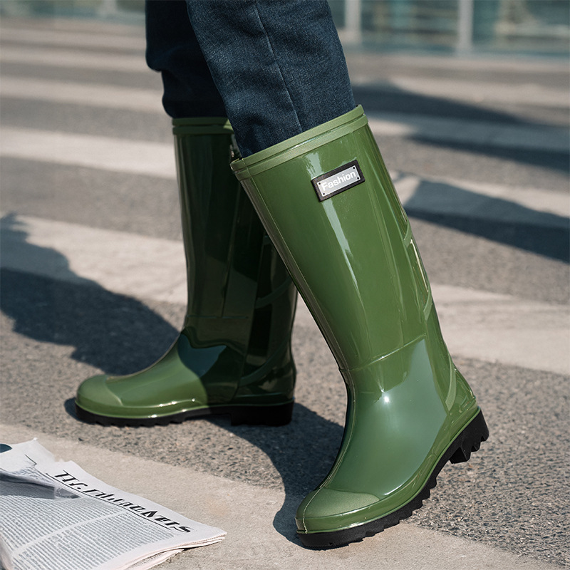Men Fashion Long Tube Rain Boo - Fishing Boots ulasan dan harga