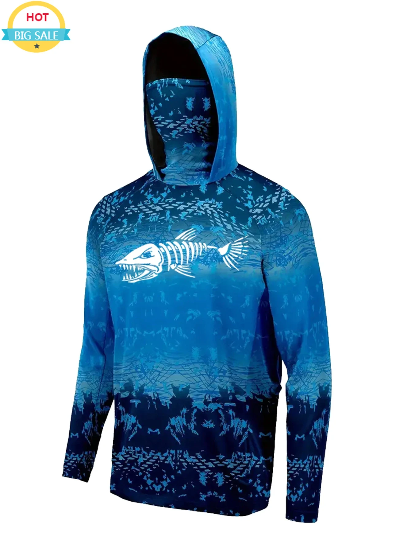 UPF 50+ Hooded Fishing Clothes - Fishing Hoodie ulasan dan harga